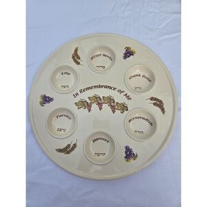 Messianic Passover Pesach Plate porcelain 13"